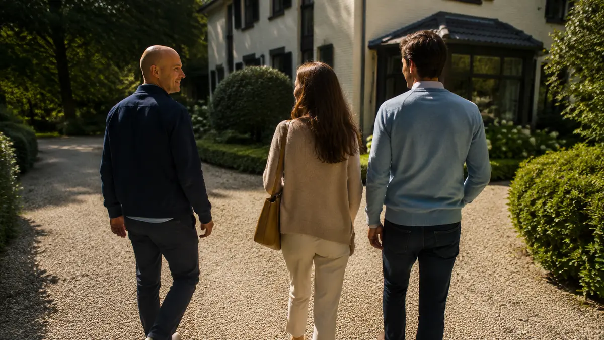 Nagesprek na een bezichtiging met de taxateur